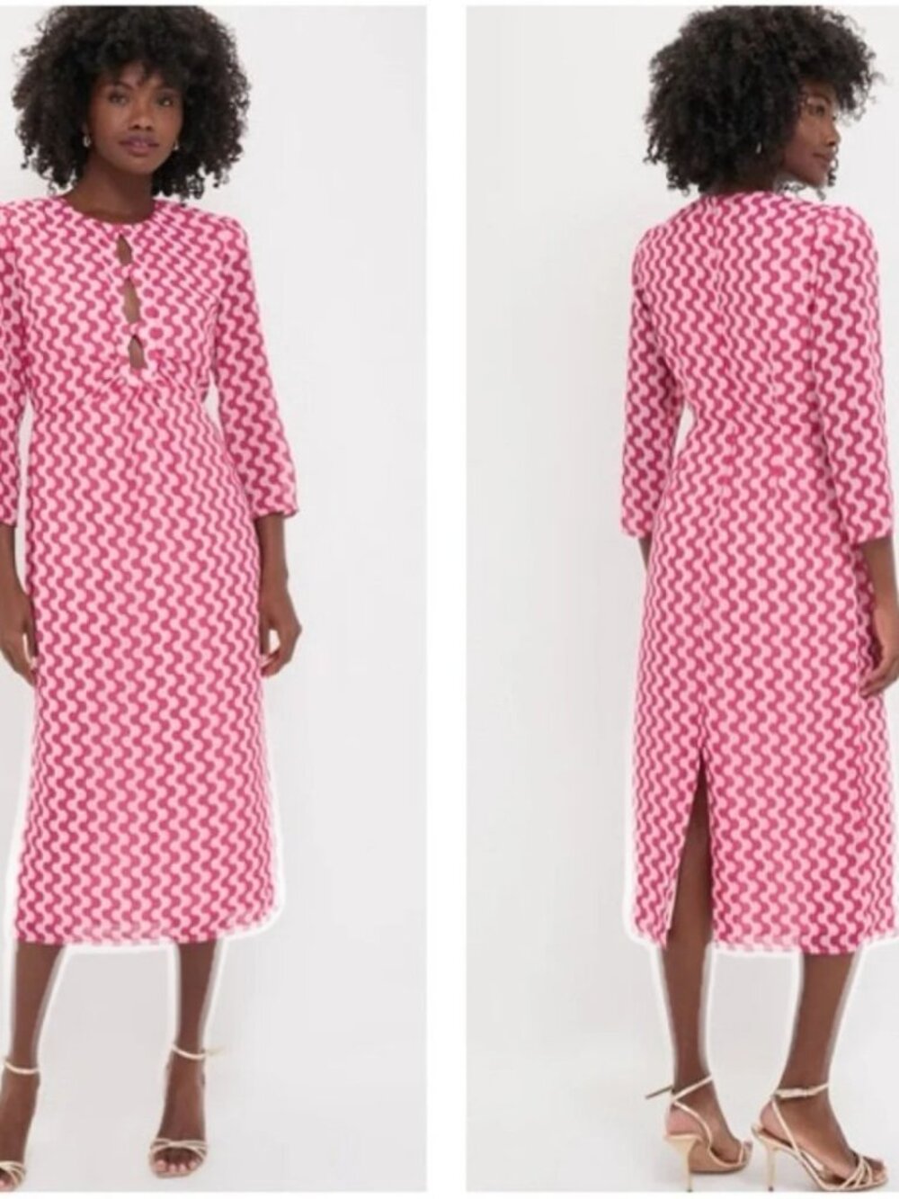 Tuckernuck Hyacinth House NWT XL Pink Geo Mod Cosmina Midi Maxi Dress